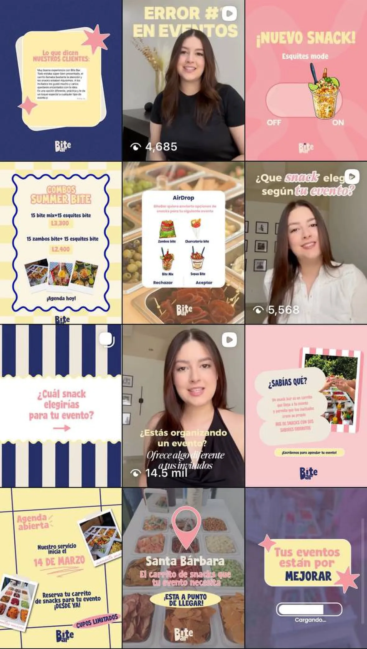 Feed de contenido para Bite Bar
