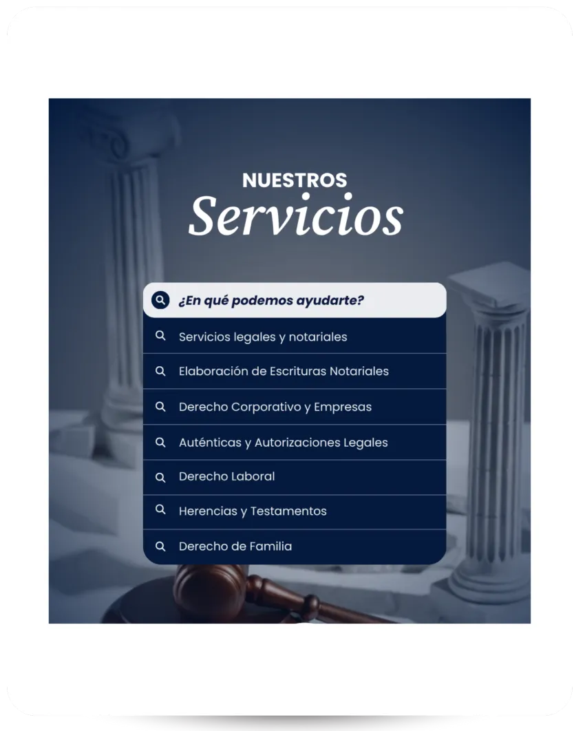 Post de servicios legales
